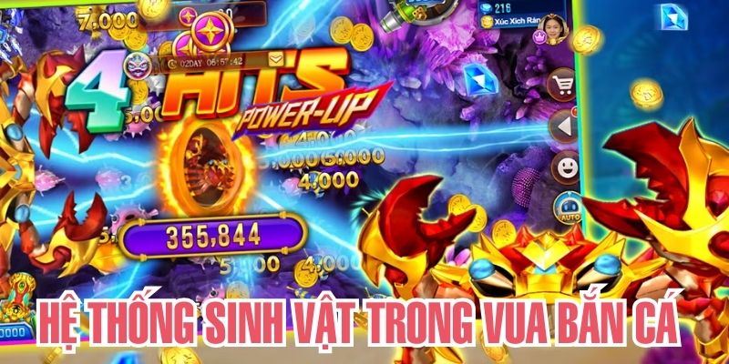 Giải thích các sinh vật và mức thưởng trong game